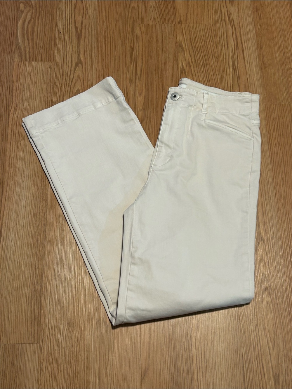J. Jill Denim High Rise Wide Leg Jeans Pants Size 10 R Cream Women’s